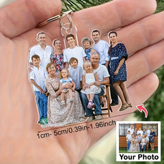 Custom Photo Keychain, Personalized Couples Keepsake, Anniversary Gift