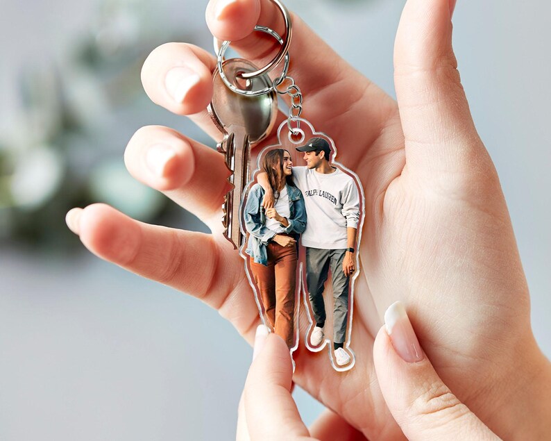 Personalized Photo Keychain: Custom Acrylic Pet or Logo Charm