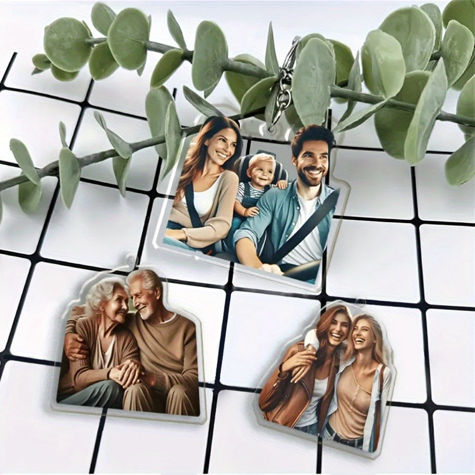 Custom Cat Keychain, Pet Portrait Keychain, Personalized Pet Photo Keychain, Cat Memorial Gift, Holiday Gift for Pet Lovers, Dog Keychain