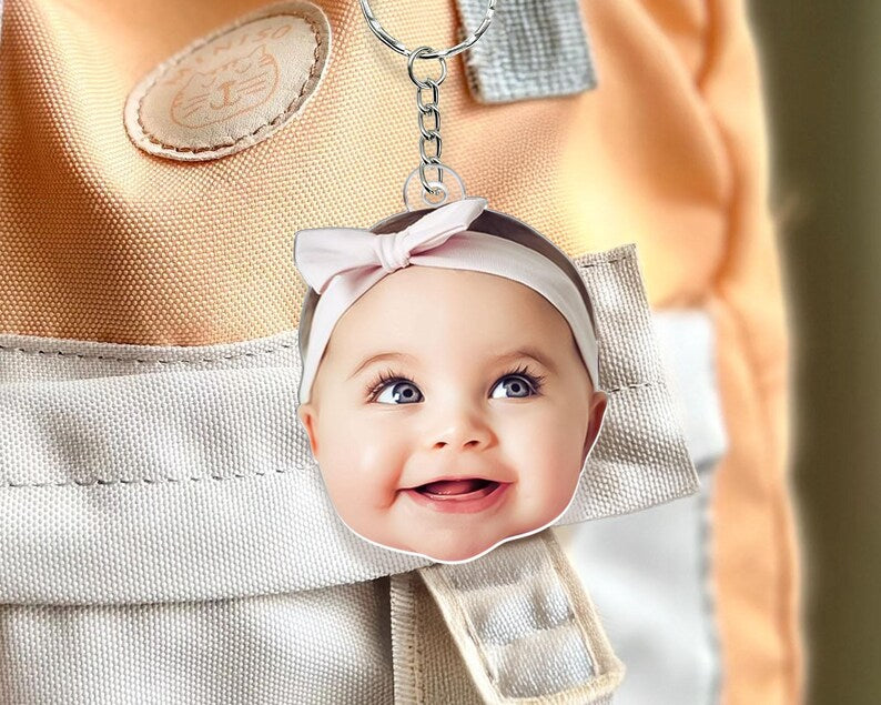 Personalized Photo Keychain: Custom Acrylic Pet or Logo Charm