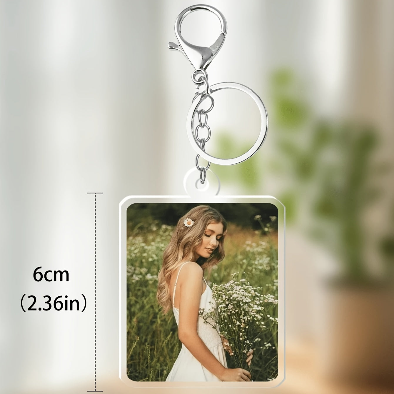 Various styles of acrylic keychains