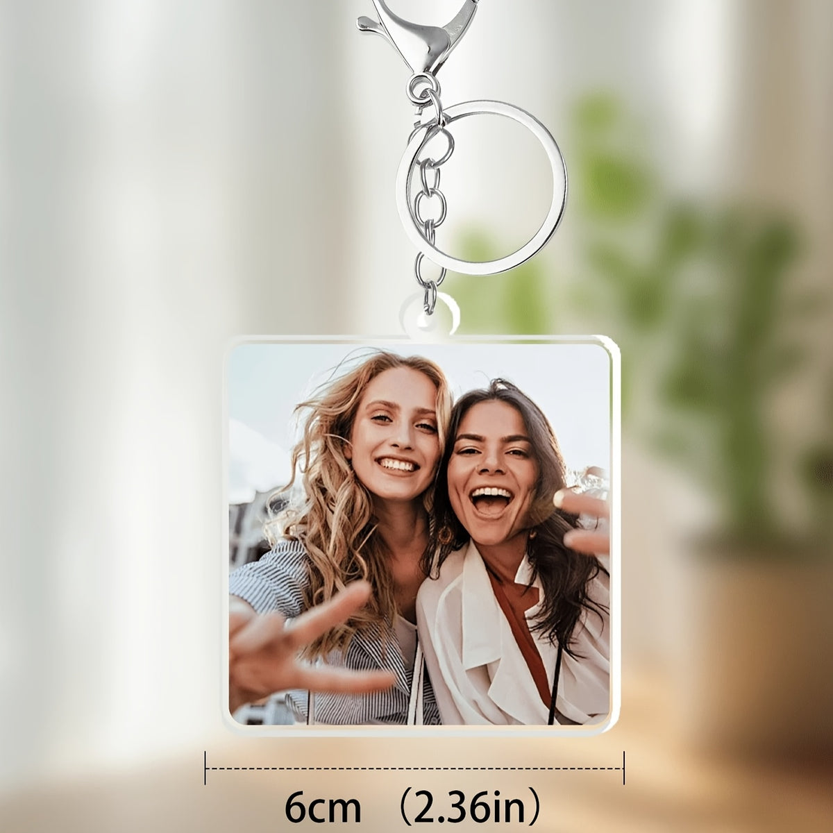 Various styles of acrylic keychains