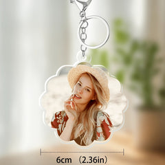 Various styles of acrylic keychains