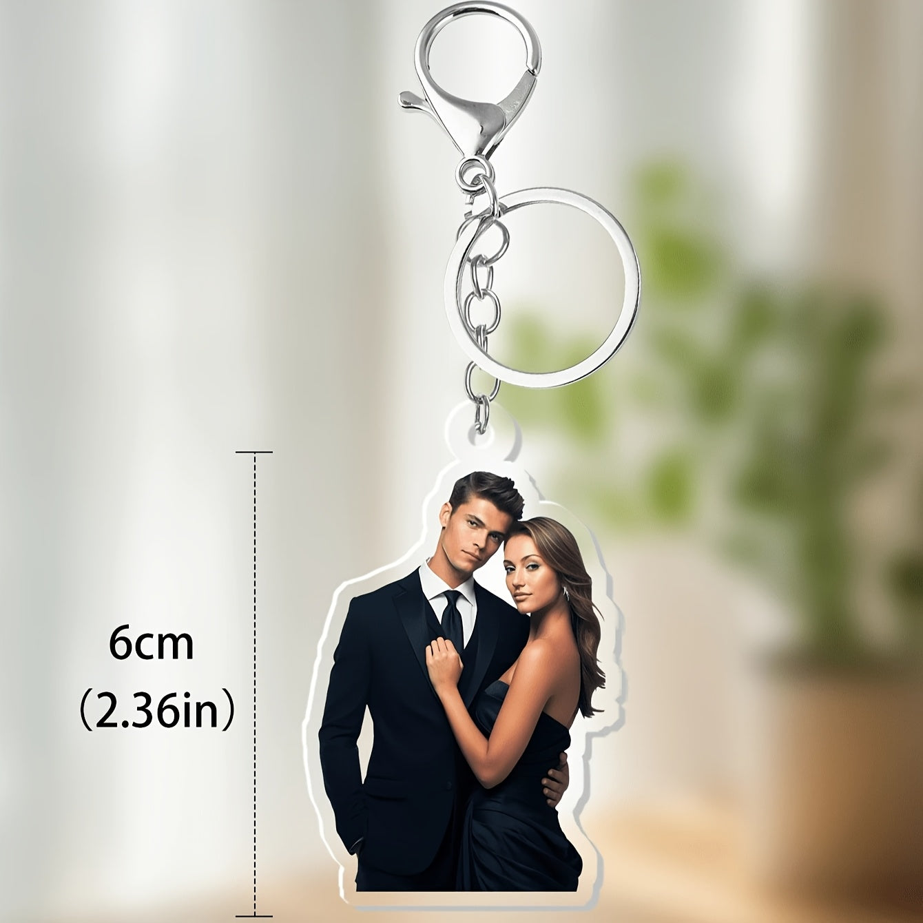 Various styles of acrylic keychains